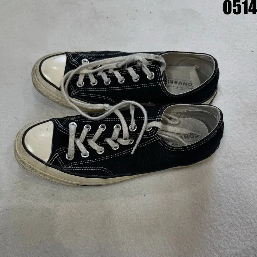 [BUNJANG] Converse Chuck Taylor All-Star Low Top Black Sneakers / 컨버스 블랙 로우 스니커즈 260