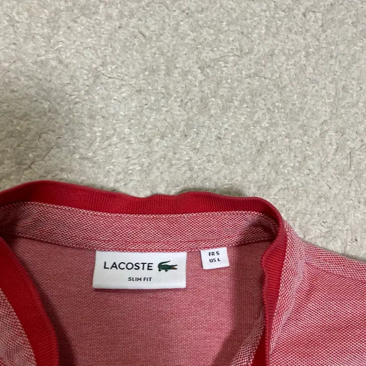 [BUNJANG] Lacoste Slim Fit Short Sleeve Polo Shirt L / 라코스테 반팔 카라티 슬림핏 L
