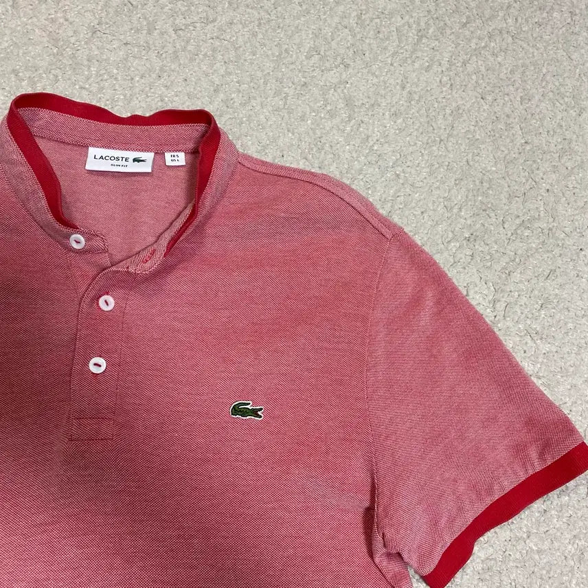 [BUNJANG] Lacoste Slim Fit Short Sleeve Polo Shirt L / 라코스테 반팔 카라티 슬림핏 L