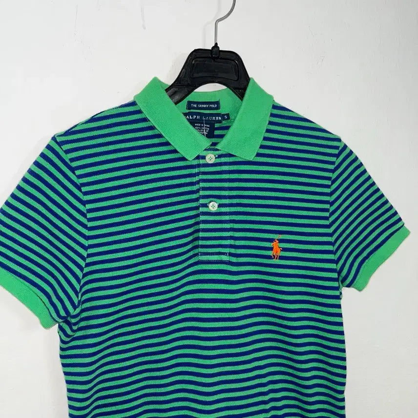 [BUNJANG] Polo Ralph Lauren Striped Collar T-Shirt / 폴로 스트라이프 카라티