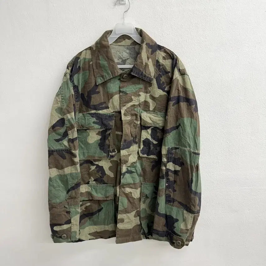 [BUNJANG] US Military Woodland Camo Field Jacket (M) / 80S USA 미군 우드랜드 밀리터리 자켓 (M)