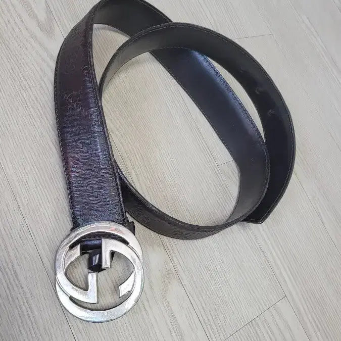 [BUNJANG] Gucci GG Logo Brown Belt 95 / 구찌 GG 로고 벨트 브라운95