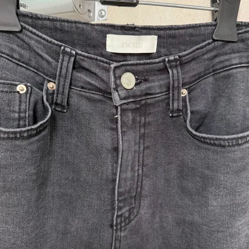 [BUNJANG] Rietta Black Denim Pants - Size S / 리에뜨 블랙진 데님팬츠 S