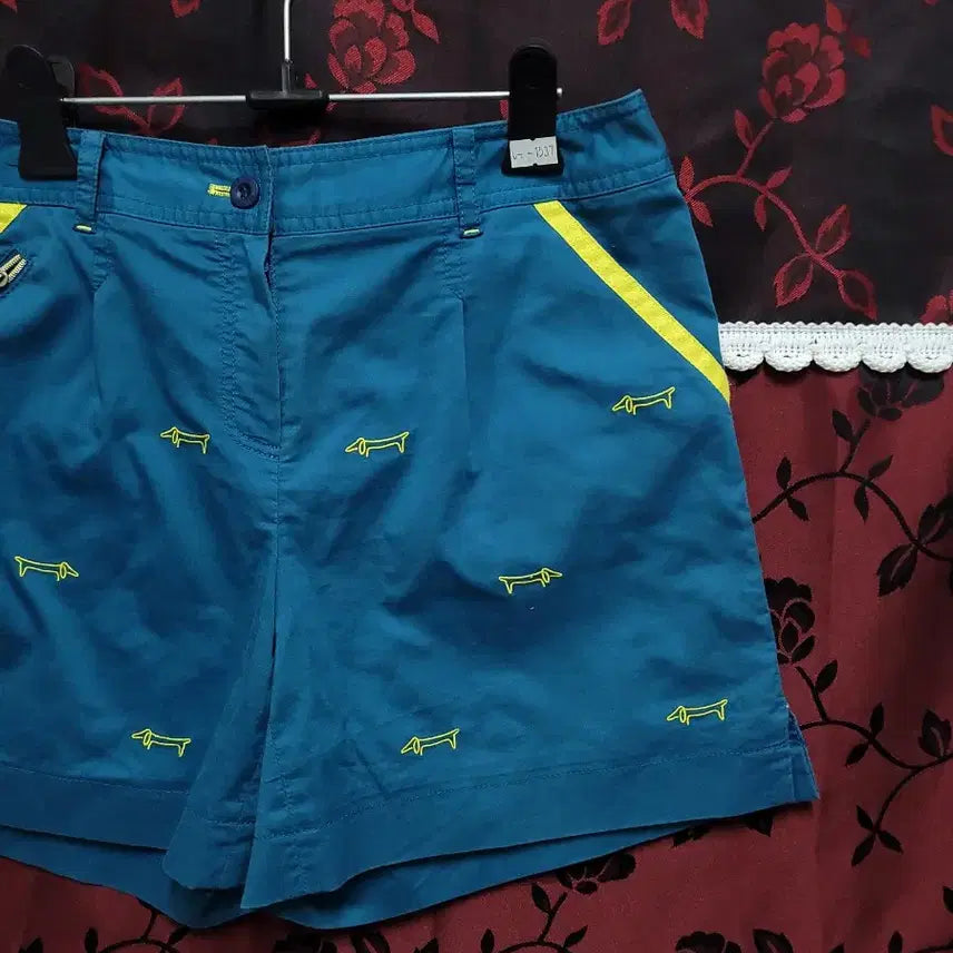 [BUNJANG] Louis Castel Dog Embroidery Shorts Blue / 루이까스텔    강아지 자수 반바지 블루