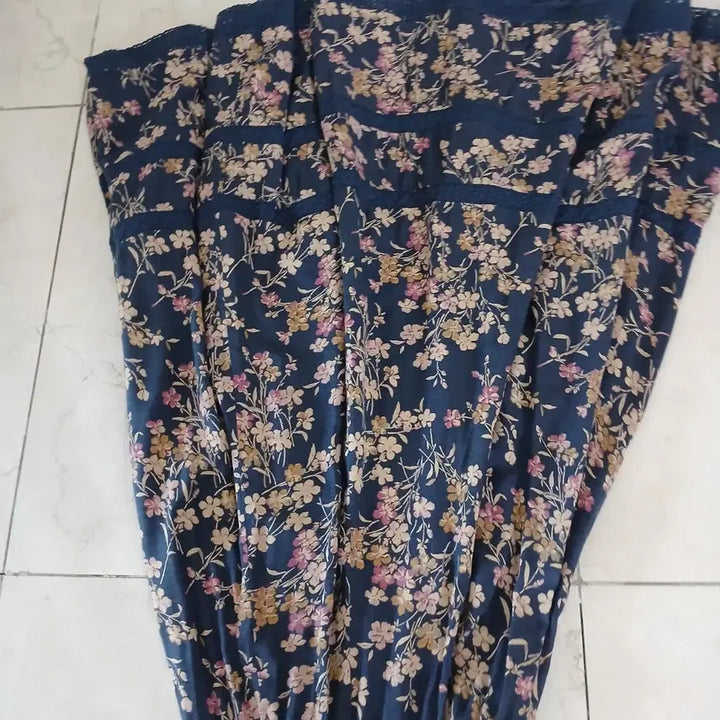 [BUNJANG] Ralph Lauren Printed Long Skirt with Back Banding / 랄프로렌 프린트 백밴딩 롱스커트