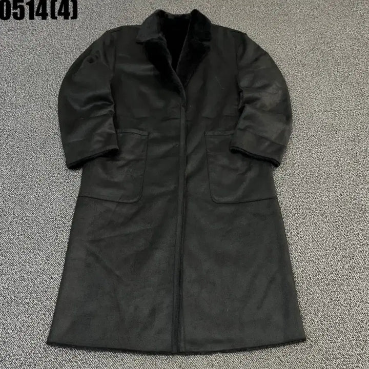 [BUNJANG] Black Long Mustang Coat / 블랙 롱 무스탕 코트 원가 33만원