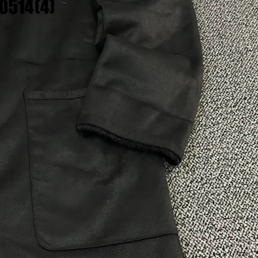 [BUNJANG] Black Long Mustang Coat / 블랙 롱 무스탕 코트 원가 33만원