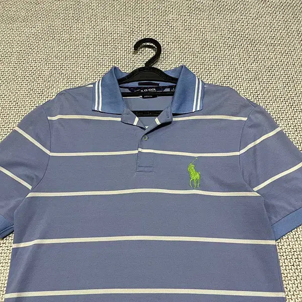 [BUNJANG] Polo Stripe Short-Sleeve Polo Shirt / S 폴로 스트라이프 반팔 카라티 N.4886