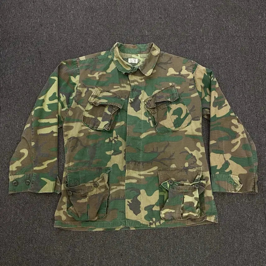 [BUNJANG] 1970s US Military ERDL Camouflage Shirt / 70s 미군 ERDL 밀리터리 카모 셔츠