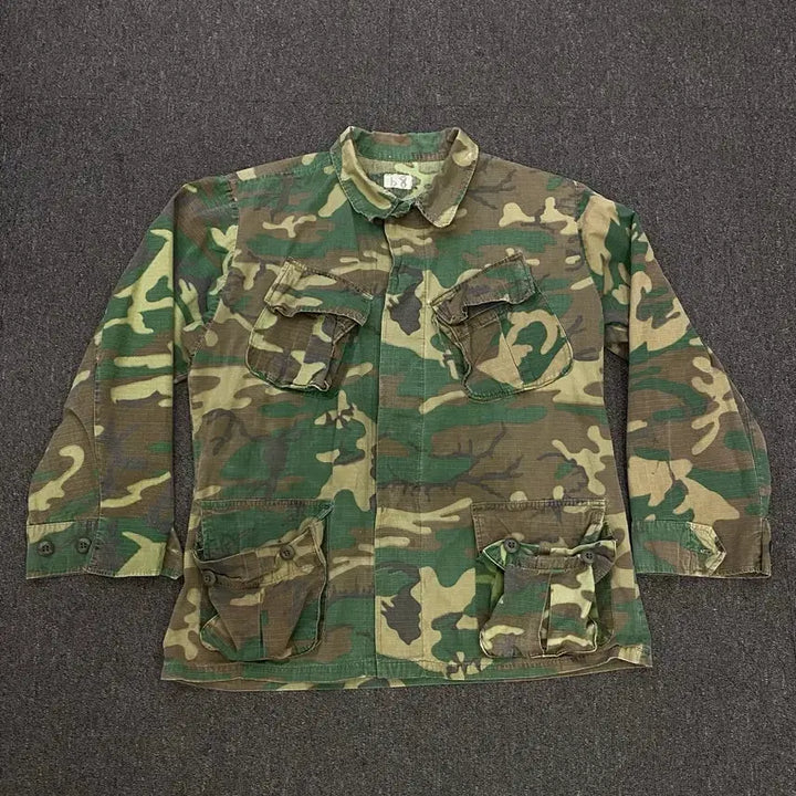 [BUNJANG] 1970s US Military ERDL Camouflage Shirt / 70s 미군 ERDL 밀리터리 카모 셔츠