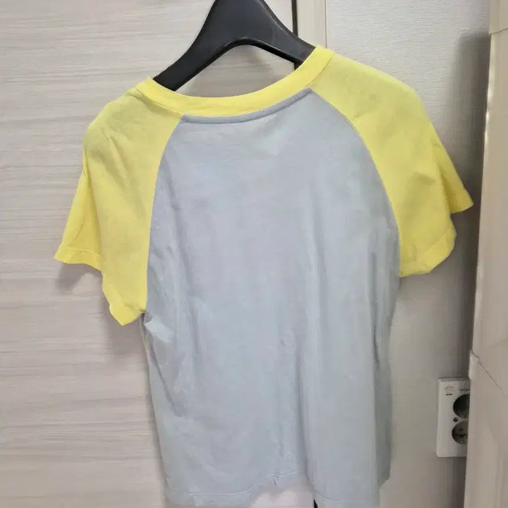 [BUNJANG] Lucky Chouette Short Sleeve T-Shirt Yellow/Gray / 럭키슈에뜨 반팔 티셔츠 노랑/회색