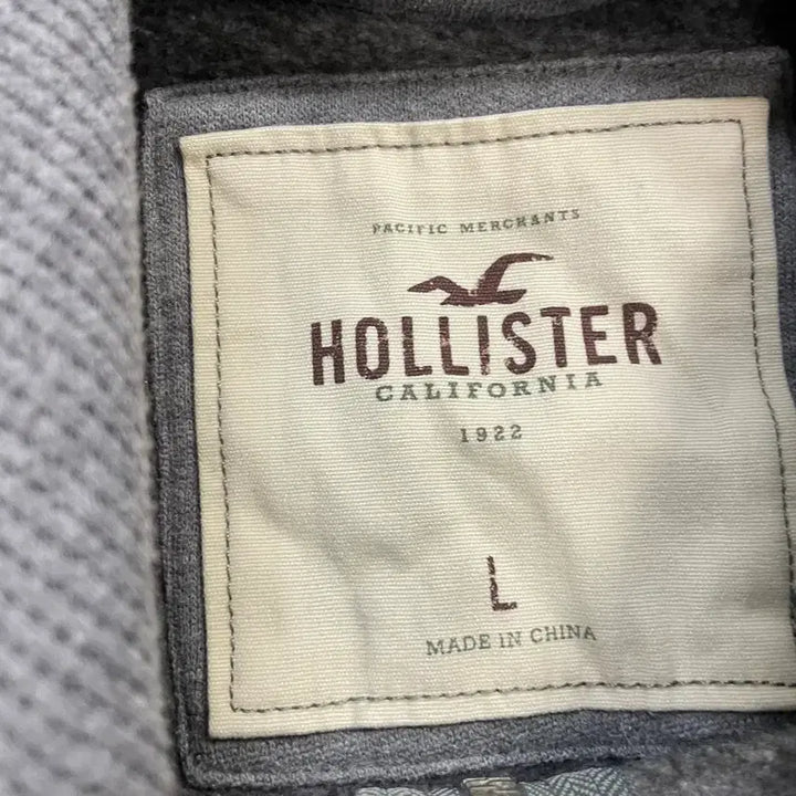 [BUNJANG] Hollister Spell Logo Hooded Zip-up Grey / 홀리스터 스펠 로고 후드집업 그레이
