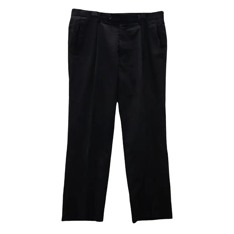 [BUNJANG] TOPVALU Vintage Striped Black Slacks Pants / TOPVALU 빈티지 스트라이프 블랙 슬랙스팬츠