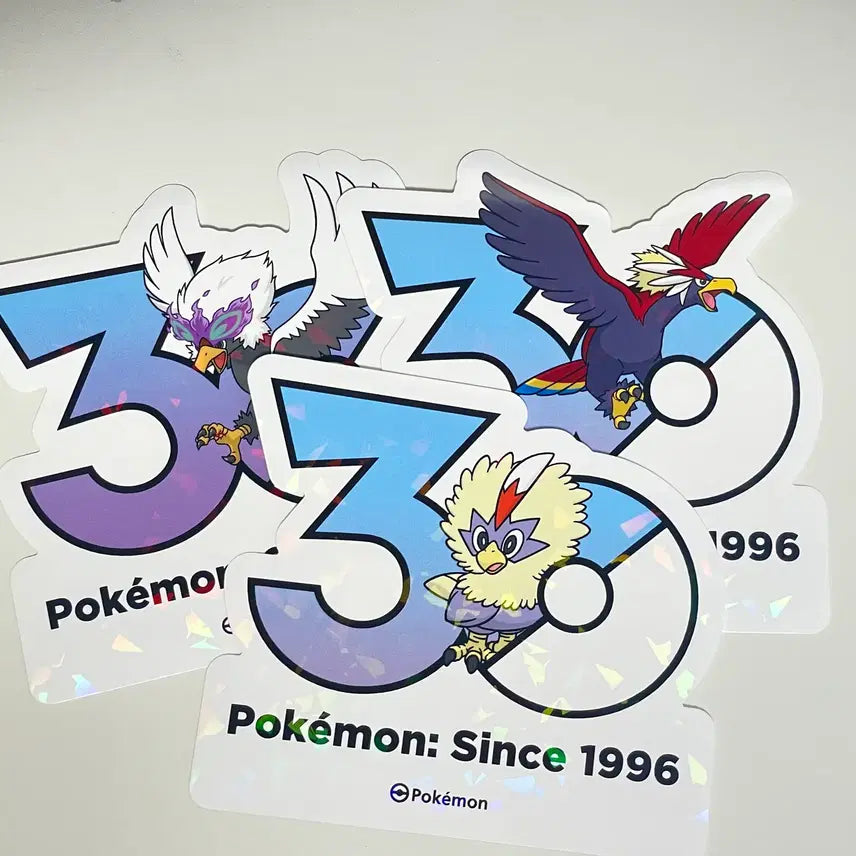 [BUNJANG] Pokemon 30th Anniversary Sticker Set: Wooper, Quagsire Evolution / 포켓몬 30주년 스티커 수리둥보 워글 진화 세트