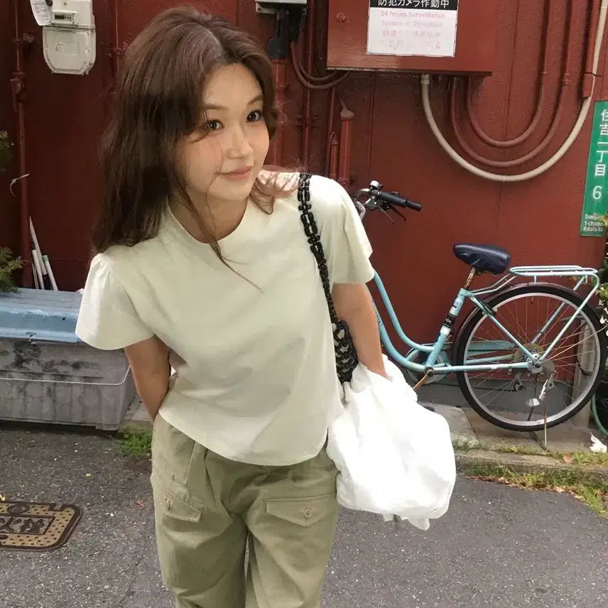 [BUNJANG] Thefouur Washed Herringbone Pants Beige Khaki / 더에프유 베이지카키팬츠 Washed Herringbone Pants