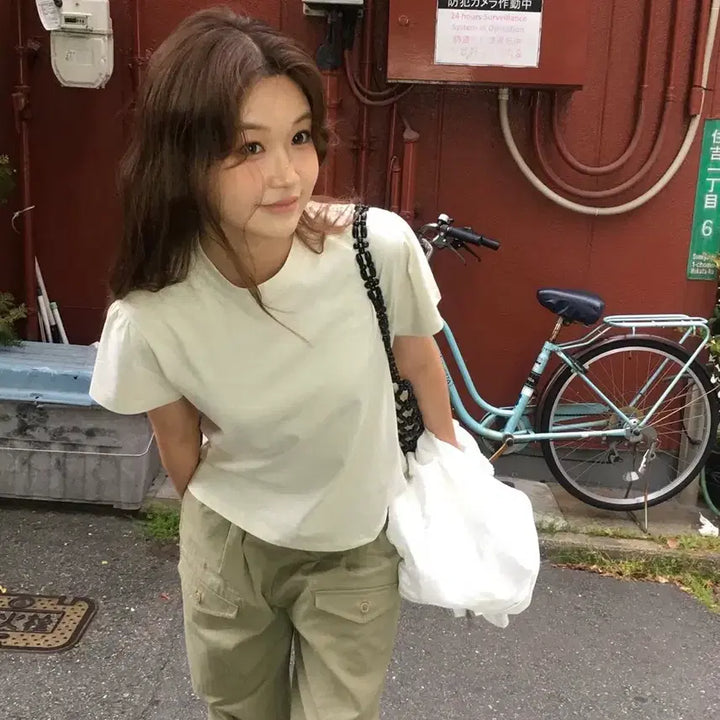 [BUNJANG] Thefouur Washed Herringbone Pants Beige Khaki / 더에프유 베이지카키팬츠 Washed Herringbone Pants