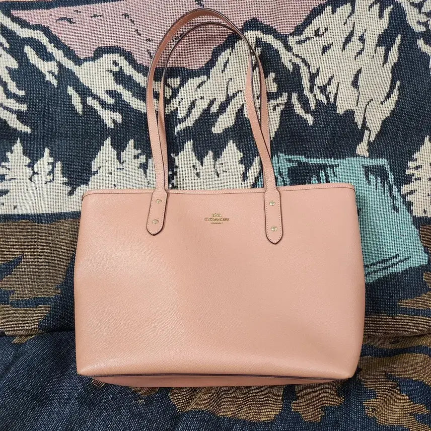 [BUNJANG] Coach Pink Leather Tote Bag / 코치 핑크 레더 토트백