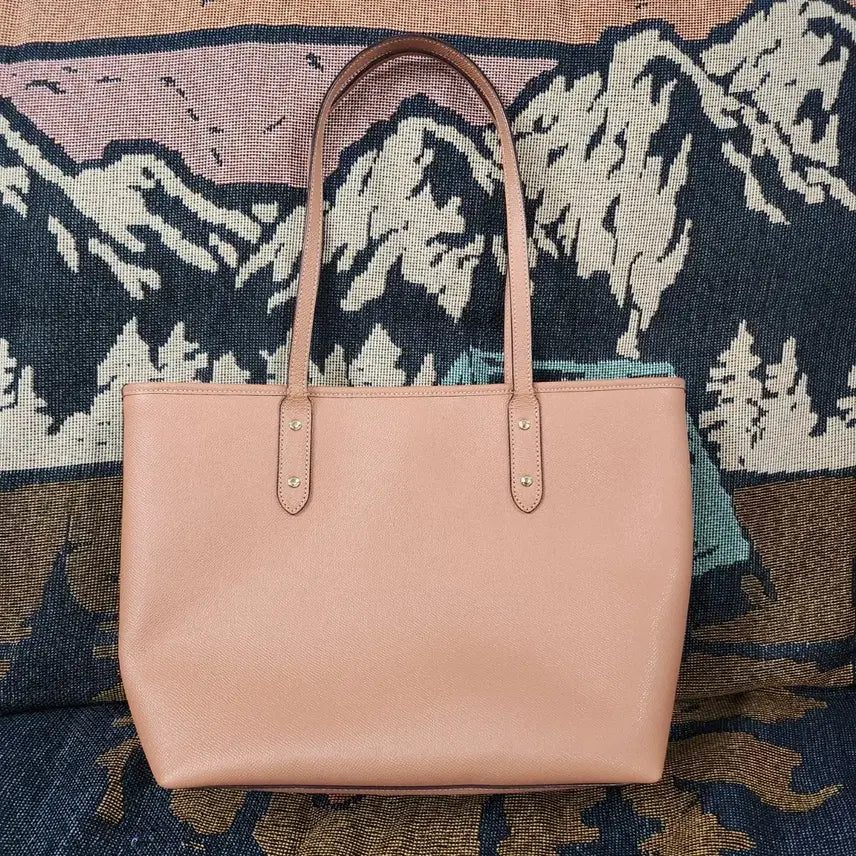 [BUNJANG] Coach Pink Leather Tote Bag / 코치 핑크 레더 토트백