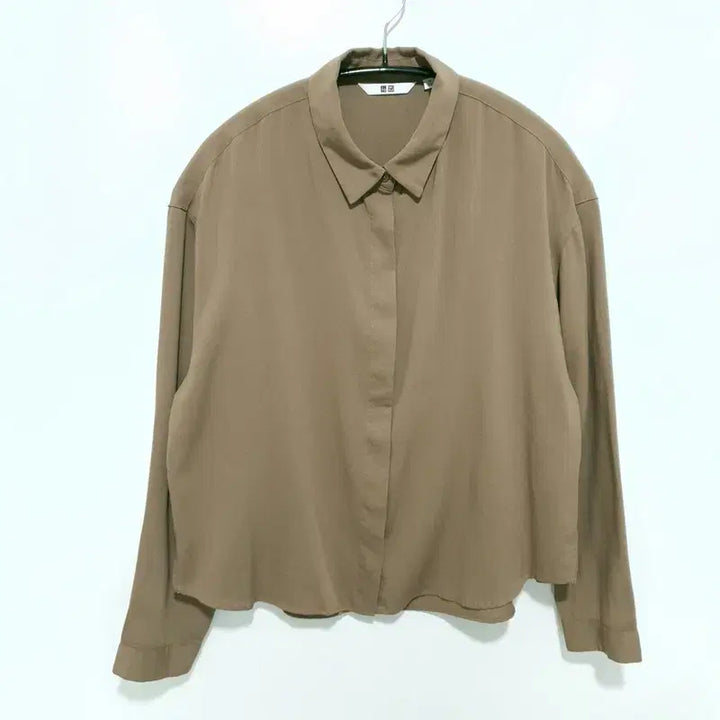 [BUNJANG] Uniqlo Rayon Cropped Blouse S / 유니클로 레이온 크롭 블라우스 S_M2639