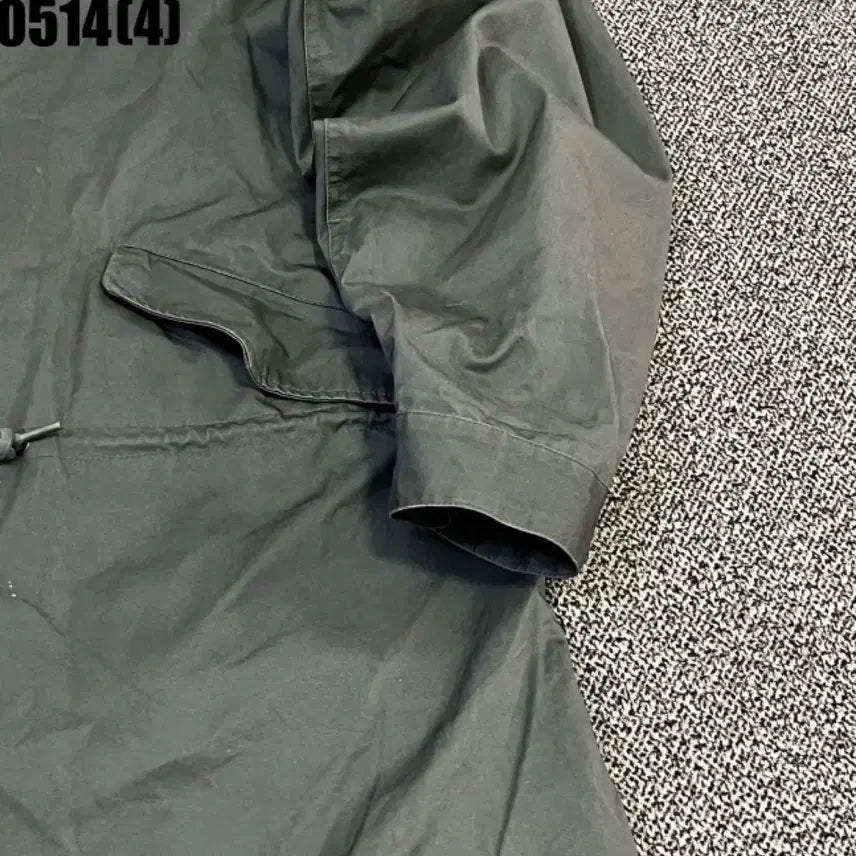 [BUNJANG] Khaki Vintage Long Field Coat / 카키색 야상 롱 코트