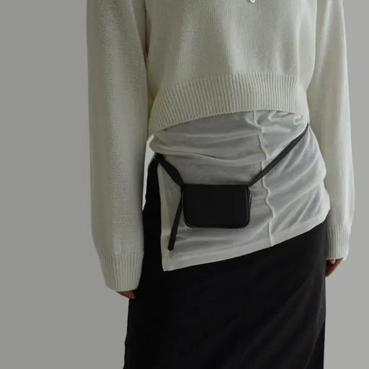 [BUNJANG] LaRoom Tencel Wool Blend Layered Sleeveless Top Ivory / 라룸 슬릿레이어드나시 아이보리