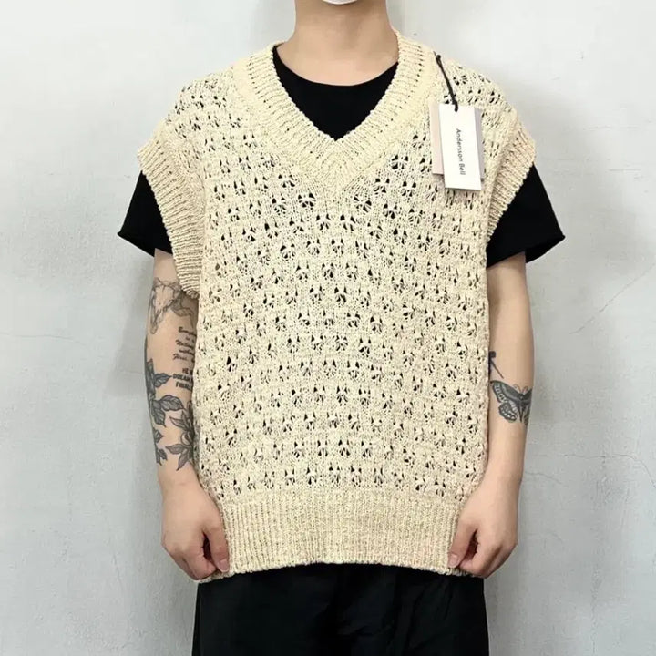 [BUNJANG] Andersson Bell Seusternebel Knit Vest XL / 앤더슨벨 서스터네이블 니트 베스트