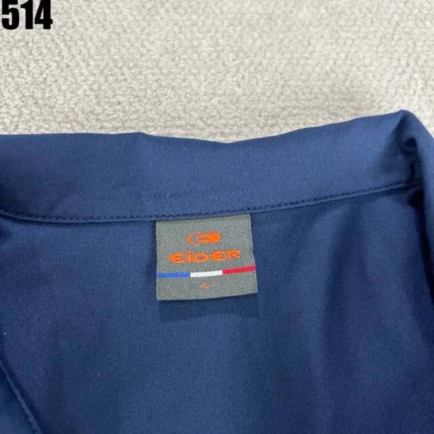[BUNJANG] Eider Half-Zip Polo T-Shirt Grey Navy L / 아이더 반집업 폴로 티셔츠 그레이 네이비 L