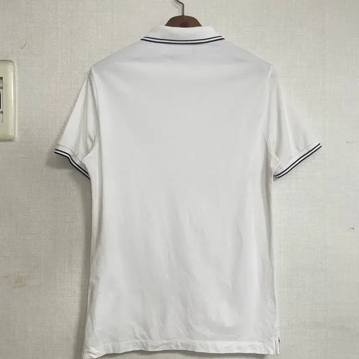 [BUNJANG] Stone Island White Slim Fit Polo Shirt L / 스톤아일랜드 화이트 슬림핏 카라티 L