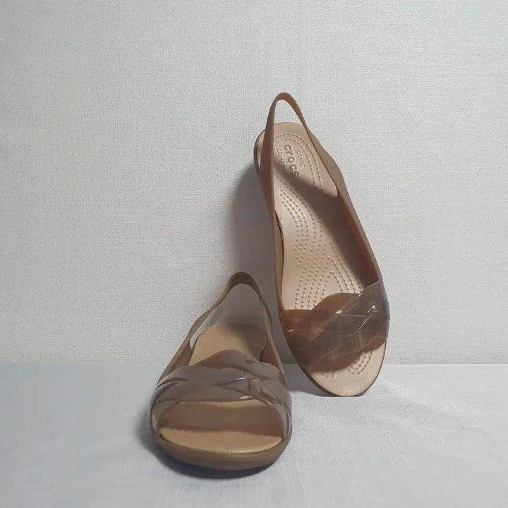 [BUNJANG] Crocs Isabella Jelly Slingback Mini Wedge Bronze / 240mm 크록스 이사벨라 젤리 슬링백 미니웨지 브론즈