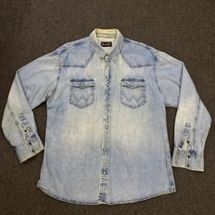 [BUNJANG] 00s Wrangler Western Denim Shirt XXL / 00s Wrangler 랭글러 웨스턴 데님 셔츠