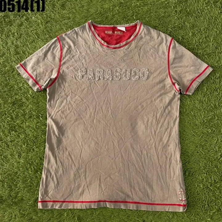 [BUNJANG] Parasuco Vintage Short Sleeve T-Shirt / 파라수코 빈티지 반팔 티셔츠