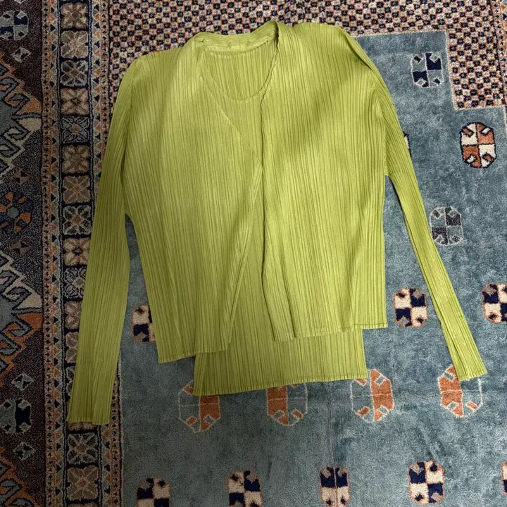 [BUNJANG] Issey Miyake Pleats Please Cardigan Top Set / 이세이미야케 플리츠플리즈 가디건,탑 3