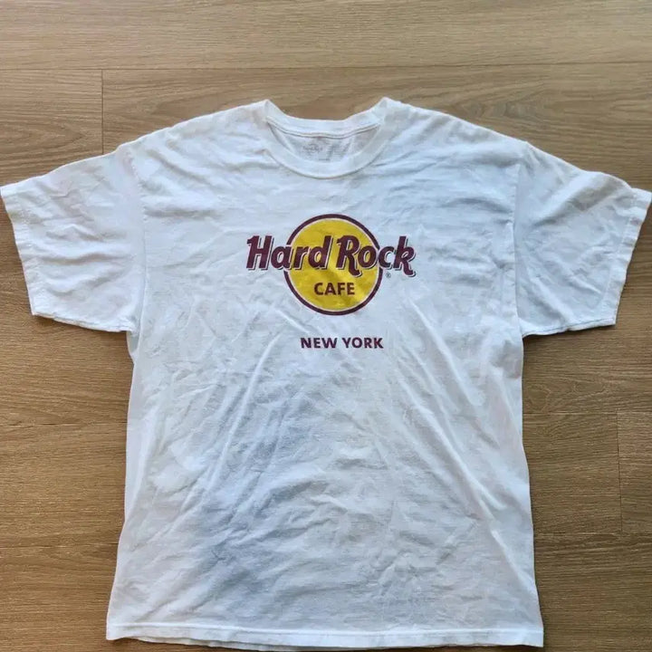 [BUNJANG] Hard Rock Cafe New York Graphic T-Shirt White XL / 하드락 카페 뉴욕 반팔 티셔츠 화이트 XL
