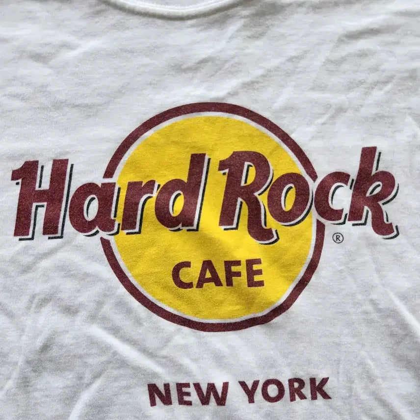 [BUNJANG] Hard Rock Cafe New York Graphic T-Shirt White XL / 하드락 카페 뉴욕 반팔 티셔츠 화이트 XL