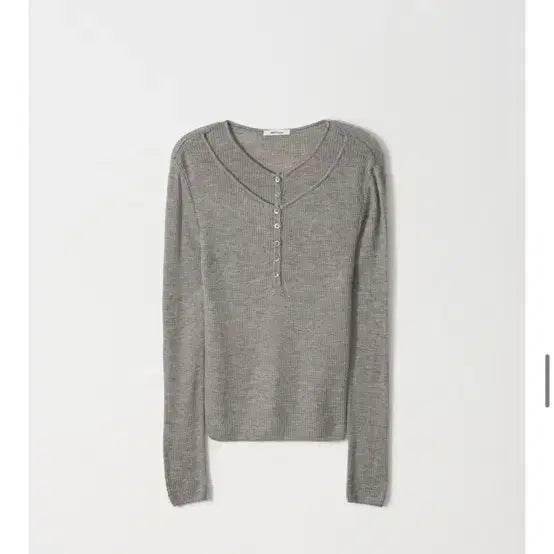 [BUNJANG] Arto Henry Neck Knit Grey / 아르토 헨리넥 니트 그레이