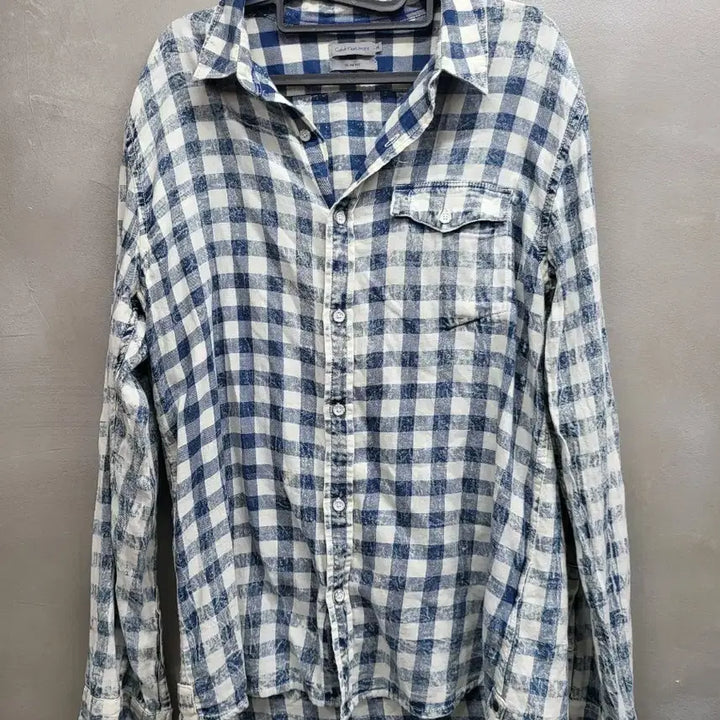 [BUNJANG] Calvin Klein Blue Check Shirt / 캘빈클라인 블루 체크 셔츠 여름