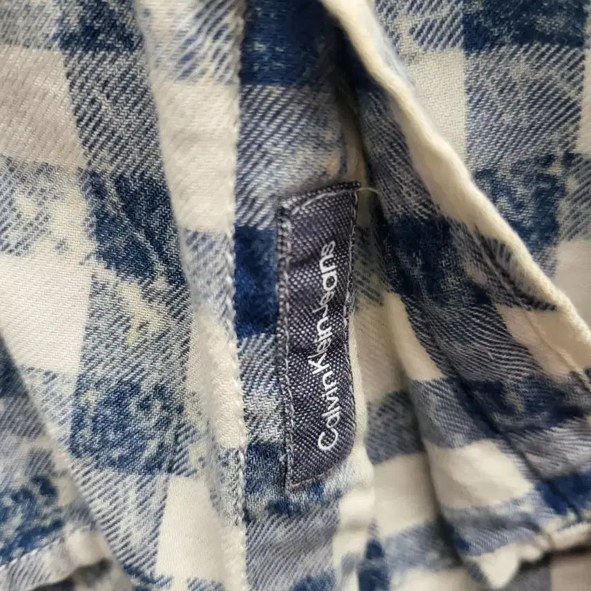 [BUNJANG] Calvin Klein Blue Check Shirt / 캘빈클라인 블루 체크 셔츠 여름
