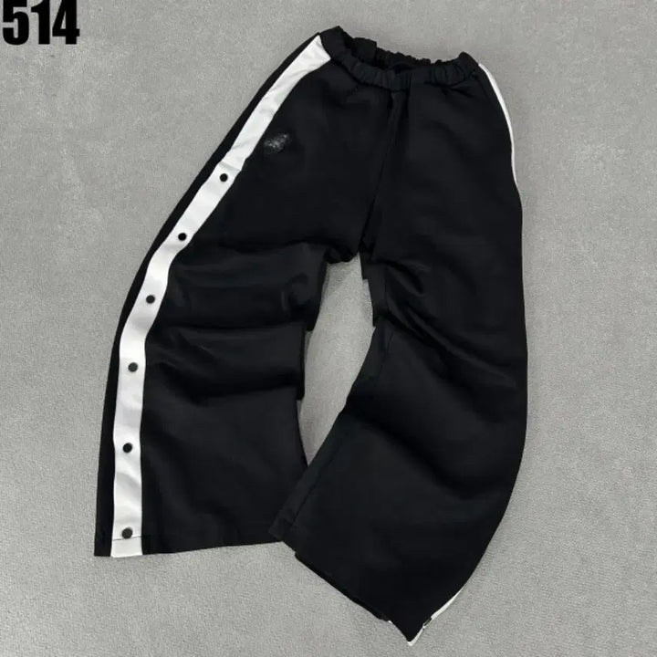[BUNJANG] Life Work Black Side Button Track Pants / 라이프워크 블랙 사이드 버튼 트랙 팬츠