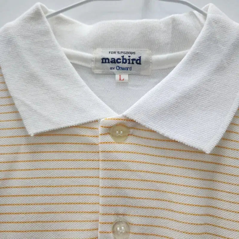 [BUNJANG] Vintage Striped Casual Collar T-Shirt Made in Japan / 빈티지 배색스트라이프 캐주얼 카라티 MADE IN JAPAN