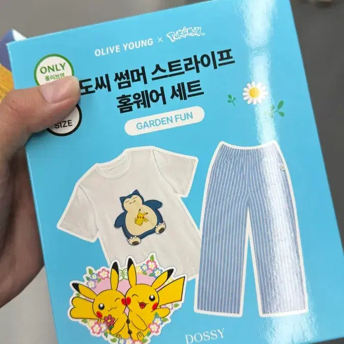 [BUNJANG] Olive Young Pokemon Doussie Summer Stripe Homewear Set Pajamas Size M / 올리브영 포켓몬 도씨 써머 스트라이프 홈웨어 세트 잠옷 파자마 M사이즈