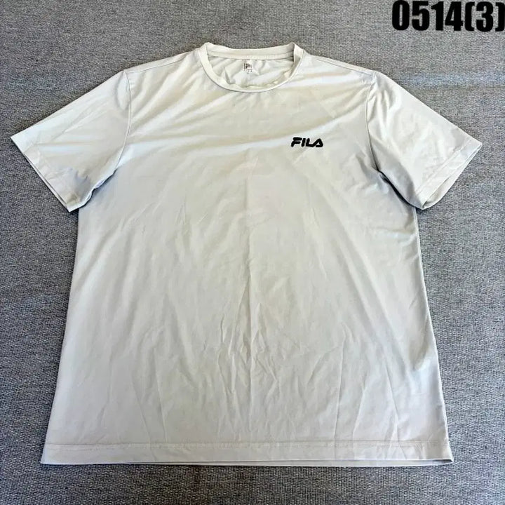 [BUNJANG] FILA Ivory Short Sleeve T-Shirt (Size 110) / 휠라 FILA 반팔 티셔츠 아이보리 110 0514