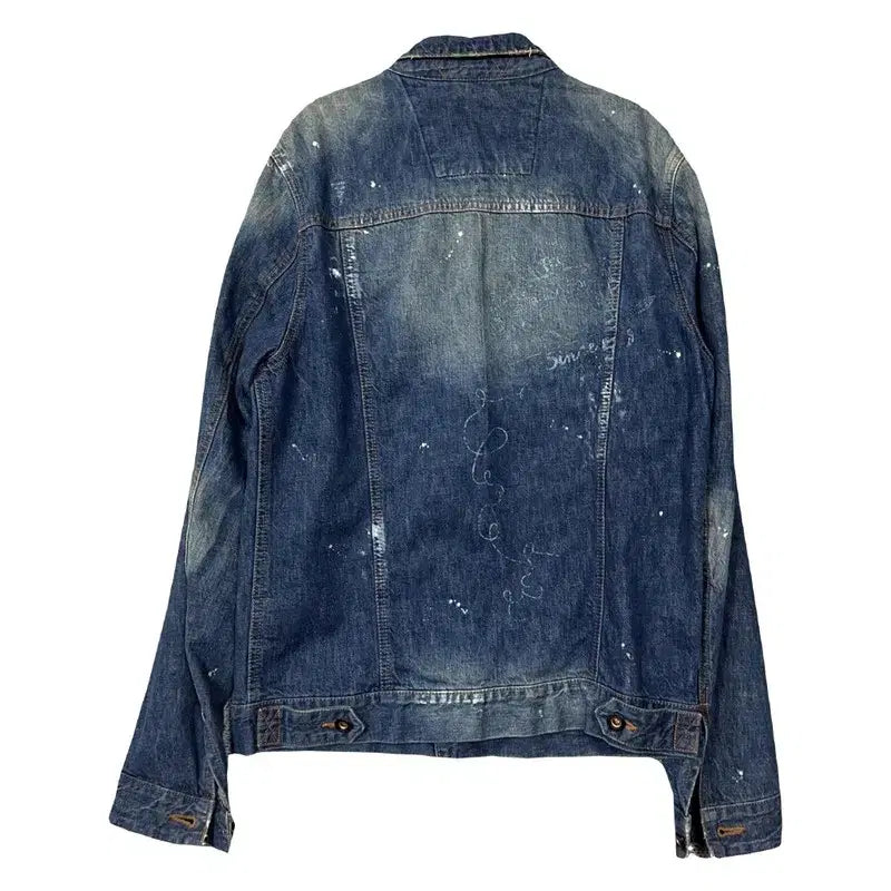 [SOLD OUT] 버커루 빈티지 더티 프린팅 청자켓 XL