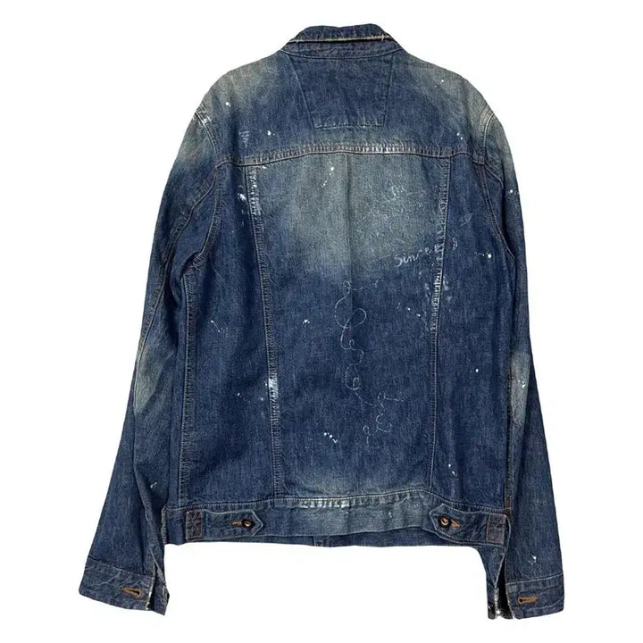 [SOLD OUT] 버커루 빈티지 더티 프린팅 청자켓 XL
