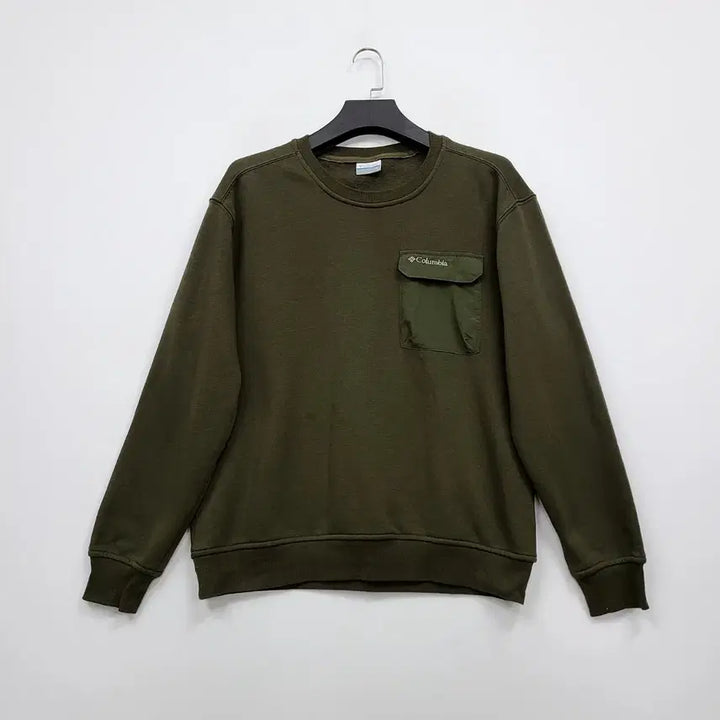 [BUNJANG] Columbia Pocket Fleece Sweatshirt - Khaki/XL / 컬럼비아 포켓 기모 맨투맨 티셔츠 카키/XL/앨리스/1317