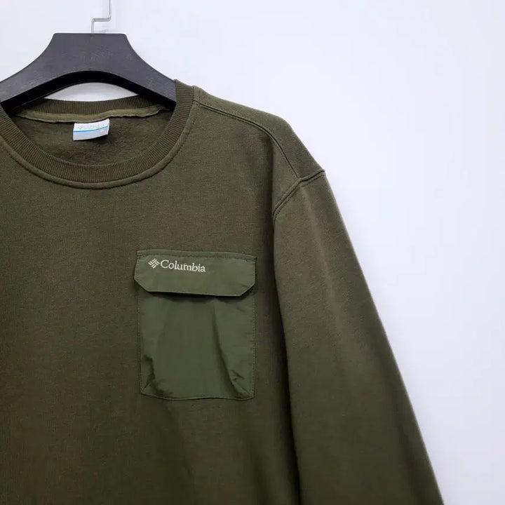 [BUNJANG] Columbia Pocket Fleece Sweatshirt - Khaki/XL / 컬럼비아 포켓 기모 맨투맨 티셔츠 카키/XL/앨리스/1317