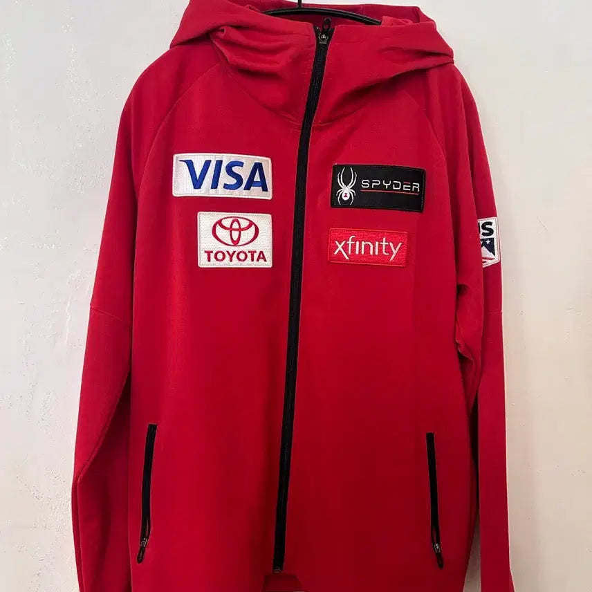[BUNJANG] Spider US Ski Team Hooded Zip-Up XL / 스파이더 US스키팀 후드집업 XL