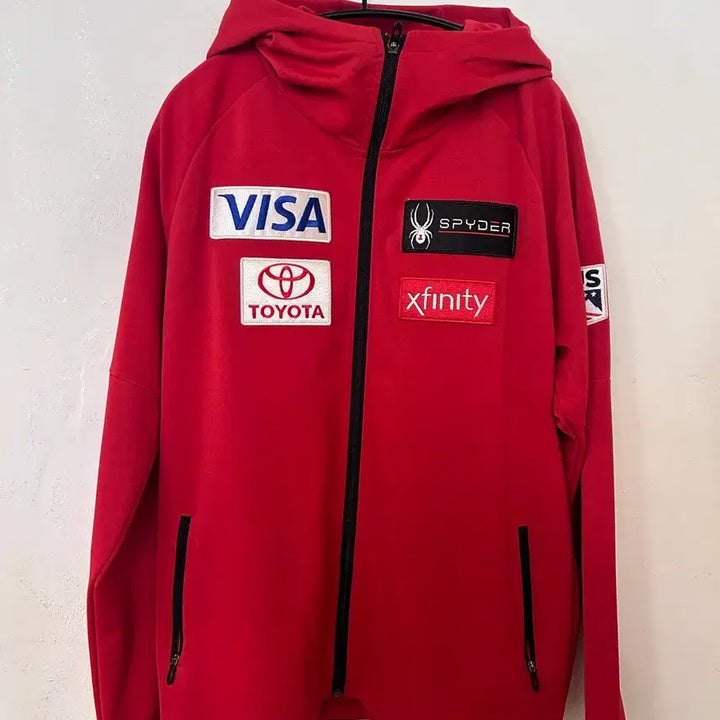 [BUNJANG] Spider US Ski Team Hooded Zip-Up XL / 스파이더 US스키팀 후드집업 XL