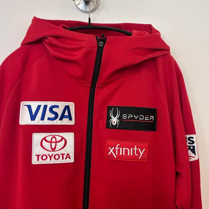 [BUNJANG] Spider US Ski Team Hooded Zip-Up XL / 스파이더 US스키팀 후드집업 XL