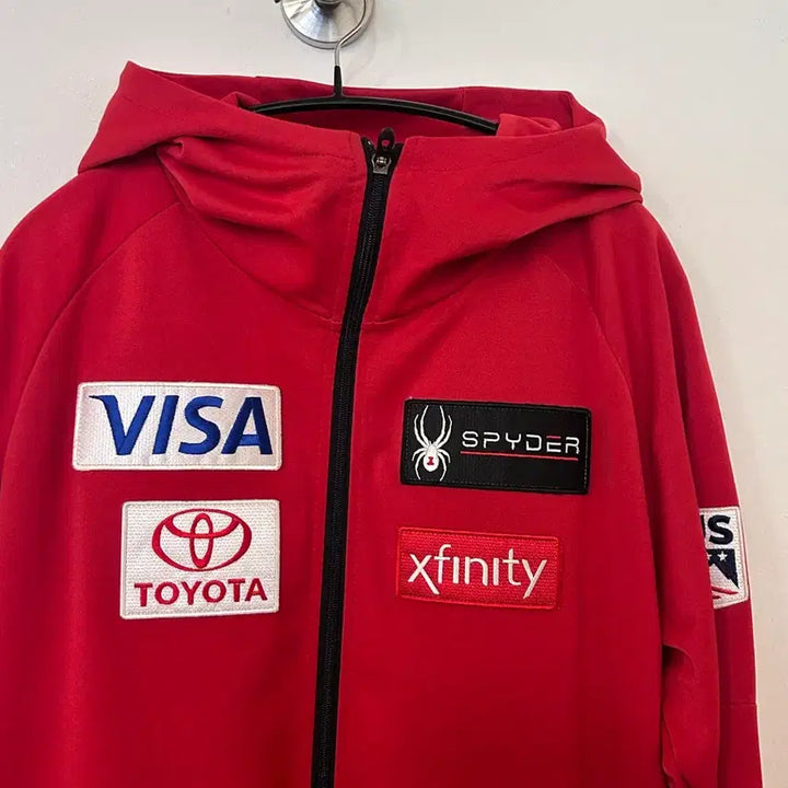 [BUNJANG] Spider US Ski Team Hooded Zip-Up XL / 스파이더 US스키팀 후드집업 XL