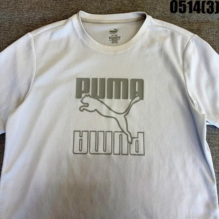 [BUNJANG] Puma Short Sleeve T-Shirt White XL / 푸마 반팔 티셔츠 화이트 XL 0514